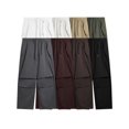 thumbnail image 2 of Pantalones de paraguas de pierna ancha lavados para hombre, pantalones casuales holgados con bolsillos de moda de primavera y verano para hombre, 2 of 3
