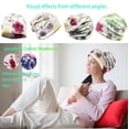 thumbnail image 2 of Gorros JarSehera para mujer, algodón, quimio, 2 pares, con estampado floral, 2 of 6