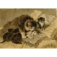 thumbnail image 3 of Henriëtte Ronner-Knip 18x14 Black Modern Framed Museum Art Print Titled - Mother's Pride (1901), 3 of 5