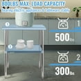 thumbnail image 3 of BENTISM Stainless Steel Work Prep Table Commercial Food Prep Table 30x30x36in, 3 of 8