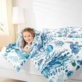 thumbnail image 3 of Manfei Turtle Bedding Queen Comforter Set,Underocean Animal Down Comforter,Cute Jellyfish Starfish Bedding Sets Queen with Comforter For Boys,Ultra Soft Room Decoration Reversible,3 Pieces, 3 of 7