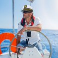 thumbnail image 4 of Captain Hats SGBETTER para marineros de yates ajustables, color blanco, 12 unidades, 4 of 7
