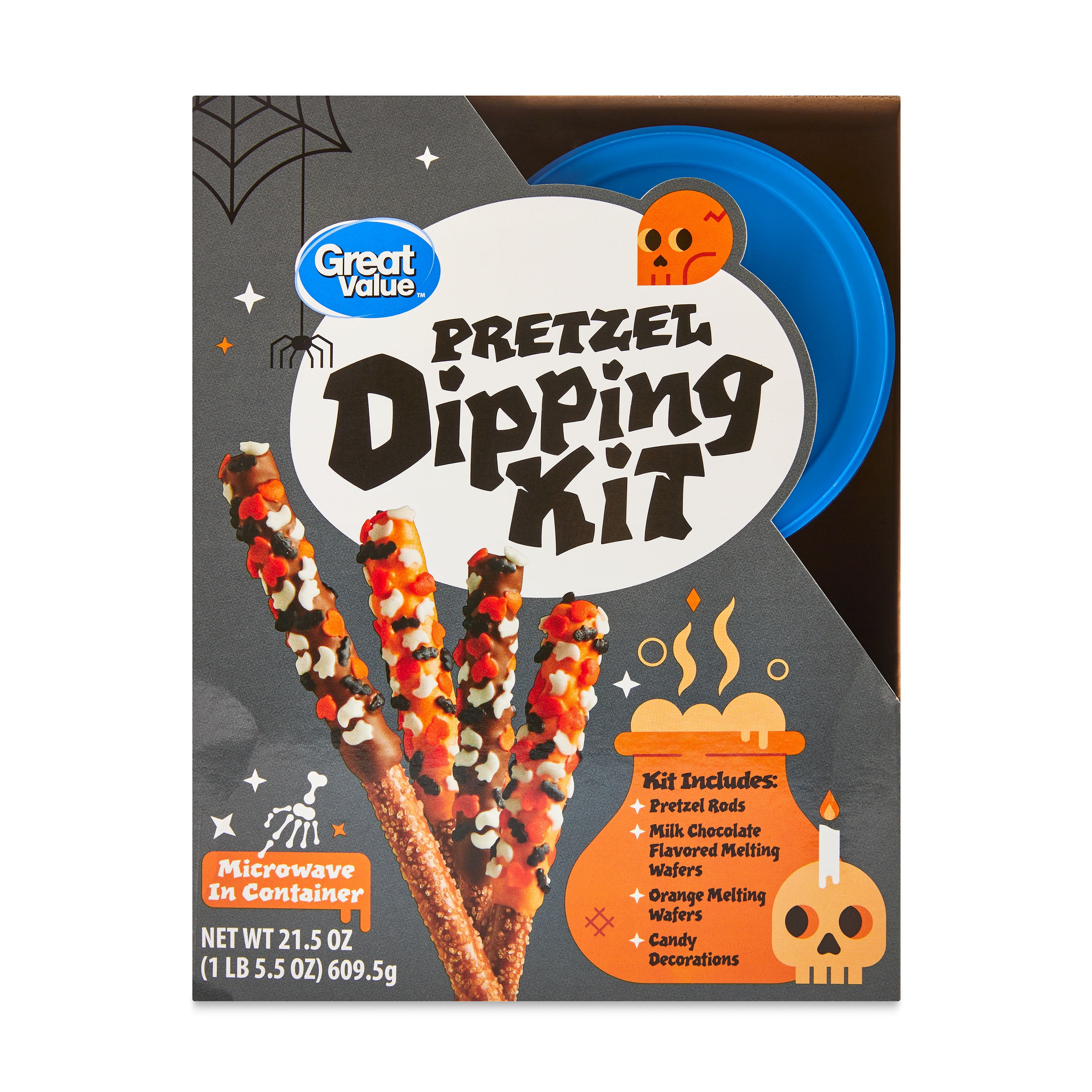 Great Value Pretzel Dipping Kit, Orange, 21.5 oz