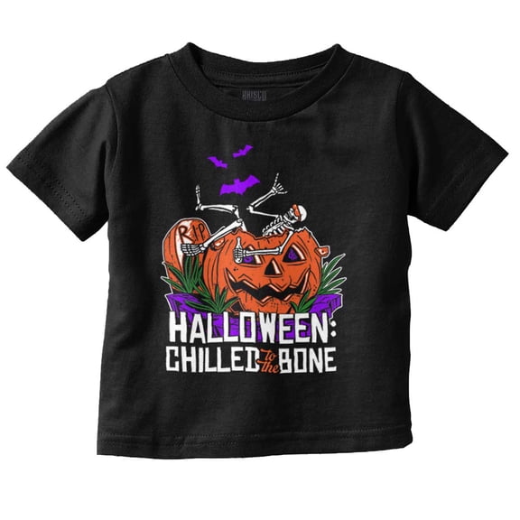 Funny Halloween Chilled to the Bone Toddler Boy Girl T Shirt Infant Toddler Brisco Brands 6M