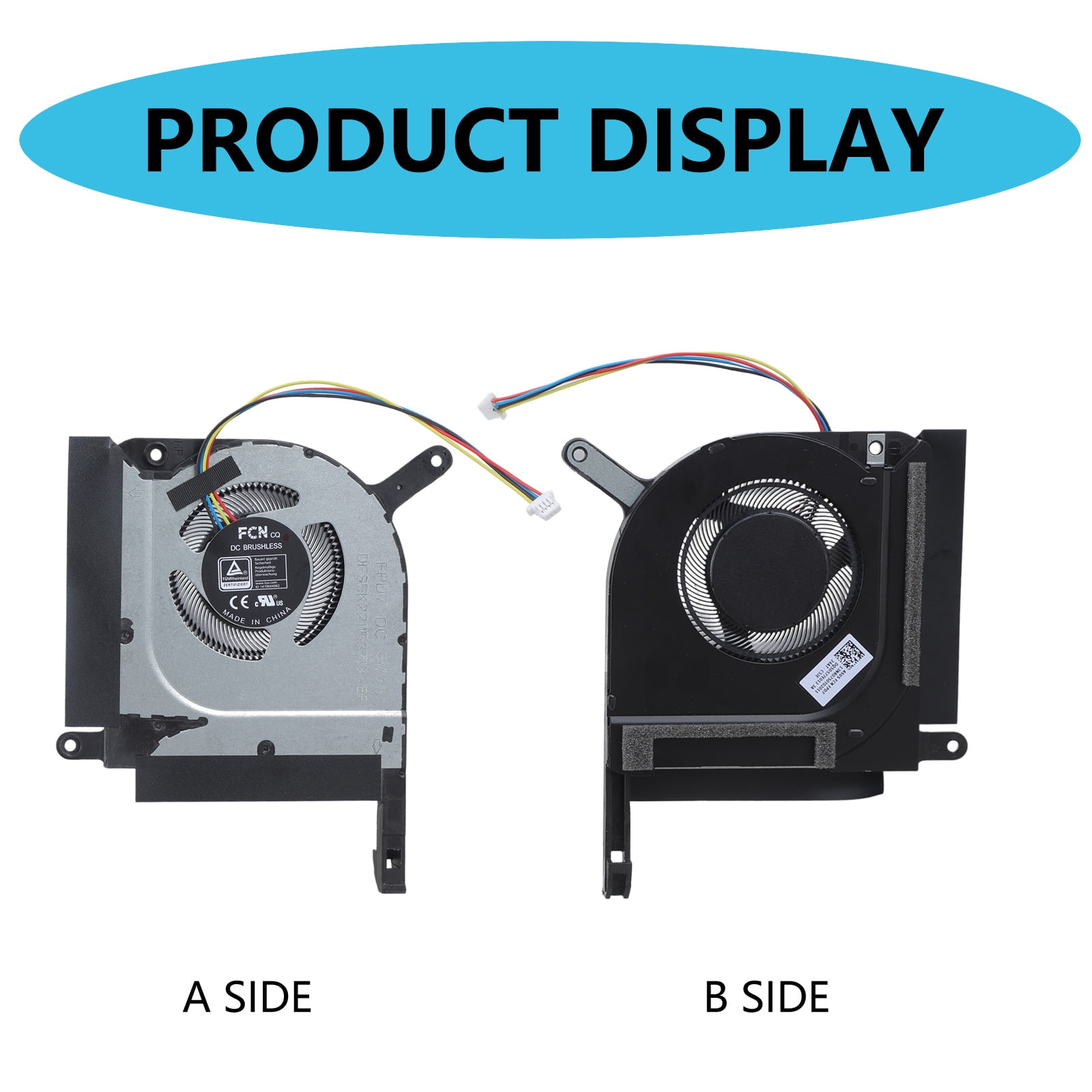 for TUF Gaming a15 FA506 FA506IU FA506IH FX506 CPU GPU Cooling Fan 5V 0.5A 4-pin Portable Laptop Cooler Radiator