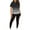Black, variant on Fall Outfits for Women Two Piece Outfit Casual 2 Piece Short Sleeve Tops Crew Neck Pants Sets Tracksuits 2XL