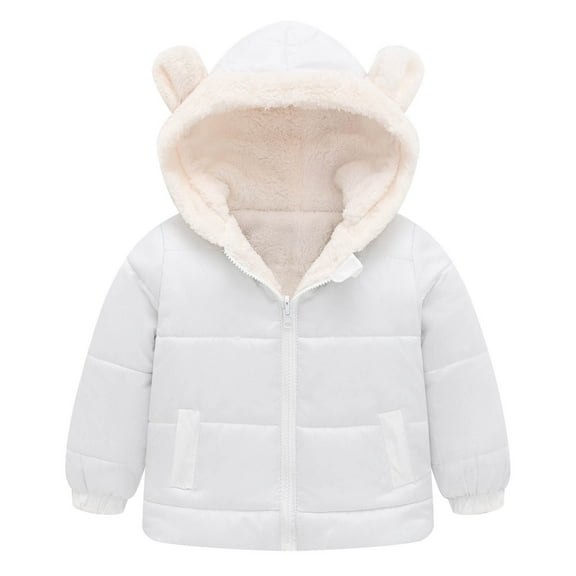 Kids Winter Coat Light Weight Water-Resistant Bear Ear with Hooded Kids Down Jacket Baby Girl Winter Clothes 4-5 Years