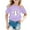 Purple, variant on Mrzhqd Cute Top For Girl Printed Fashion Loose Short Sleeve T Shirt Light Green Girls Shirts Size 18-24 Months