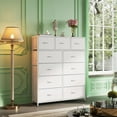 thumbnail image 4 of Tall Dresser for Bedroom, Fabric Dressers Storage Tower, Dresser & Chest of Drawers Organizer Unit with 11 Drawers, Storage Cabinet, Hallway, Closets, Steel Frame, Wood Top, 4 of 6