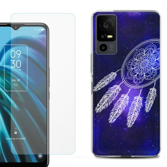 OneToughShield ® for TCL 40 XE 5G Shockproof Fashion Phone Case, with Tempered Glass Screen Protector - Dream Catcher