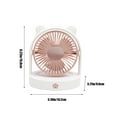 thumbnail image 2 of Ohufall Cute Bear Shape Mini Desk Fan 3 Speed Powerful Cooling Fan With Night Light For Girls Dorm, 2 of 5