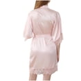 thumbnail image 3 of DPTALR Cardigan en Soie à Manches Sept Points pour Femmes Robe de Bain en Dentelle Couleur Unie, 3 of 3
