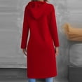 thumbnail image 5 of TARIENDY Women's Long Zip Up Hoodie High Low Hem Hooded Jackets Long Sleeve Casual Sweatshirt Coats Fashion Fall Sweatshirts Jacket Red L, 5 of 6
