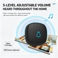 thumbnail image 6 of Wireless Doorbell Chime with Blue Light Indicator, Long Range Battery Operated Doorbell Receiver, Adjustable Volume & Mute Mode, Call Button for Elderly Home Caregiver Monitoring, 6 of 6
