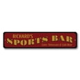 thumbnail image 2 of Sports Bar Name Novelty Sign, Metal Wall Decor - 4x18 inches, 2 of 4