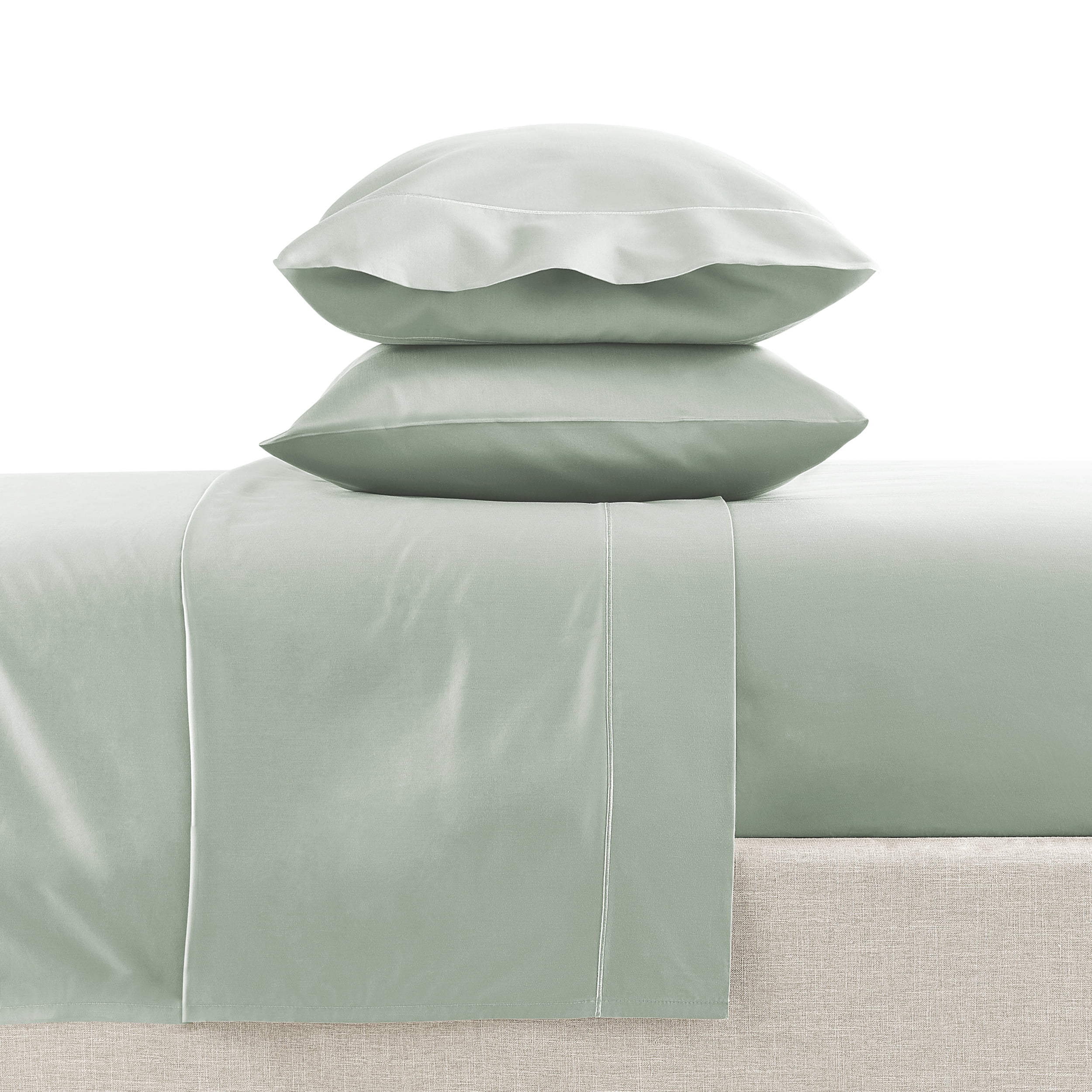 Hotel Style 4-Piece 600 Thread Count Green Egyptian Cotton Adult Bed Sheet Set, Full - Deep Pocket