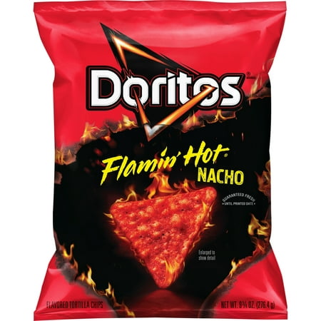 doritos hot chips flamin nacho walmart bag tortilla oz