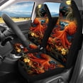 thumbnail image 3 of Uourmeti Orange Octopus Tropical Print Car Seat Covers Breathable Automotive Seat Cover, Lightweight Compatible with Cars Trucks, 3 of 10