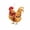 H, variant on Christmas Chicken Ornament, 3.15 in 2D Acrylic Hanging Decoration with Assorted Styles, for Christmas Tree, Mantel, Window, Home Decor
