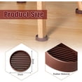 thumbnail image 2 of NOGIS 2” Round Furniture Caster Cups, 4 Pack Non Slip Rubber Caster Cups, Anti-Slip Gripper, Anti Skid Furniture Feet - Anti Slide Floor Protector for Bed Couch Table Chair Stoppers Brown, 2 of 8