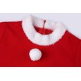thumbnail image 6 of Toddler Girls Summer Outfit Girls Christmas Santa Red Long Sleeve Dress With Shawl Hat Belt Girls Xmas Dress Up Party Holiday Suit Red, 7-8 Years, 6 of 7