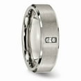 thumbnail image 5 of Solid Titanium Men's with Diamonds 7mm Wedding Brushed Matte Finish Band Ring Size 11.5 (.05 cttw.), 5 of 8