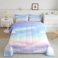 thumbnail image 2 of Erosebridal Rainbow Clouds Bedding Queen Comforter Set, Sky Stars Down Comforter, Girls Room Decor, Reversible 3 Pieces, 2 of 8