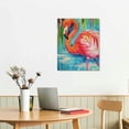 thumbnail image 3 of Shiartex Bold Abstract Flamingo Painting Canvas Wall Art, Design,16x20 in/12x16 in, 3 of 5