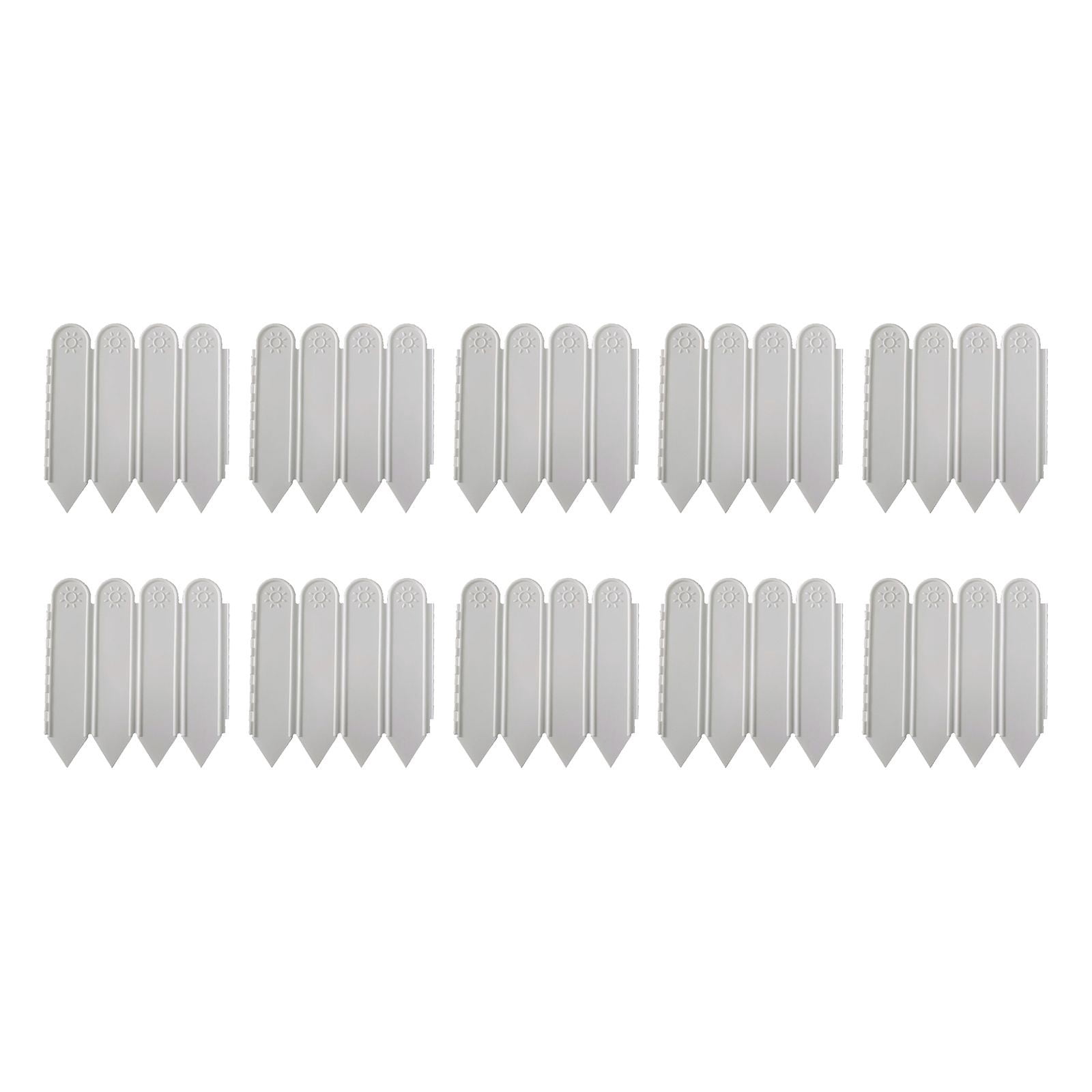 Clearance! Haidf 10Pcs Garden Fence, Connectable Landscape Edging, No Digging Plastic Border Fence for Flower Bed, Lawn, and Decorative Yard Patio, Garden Edging Fence, 7.9"W x 8.7"H, White