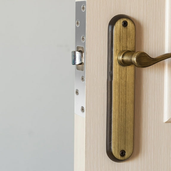 EXHUMKY 1Set Reinforced Strike Plate Heavy Duty Metal Door Plate Prevent Breakage Home Security