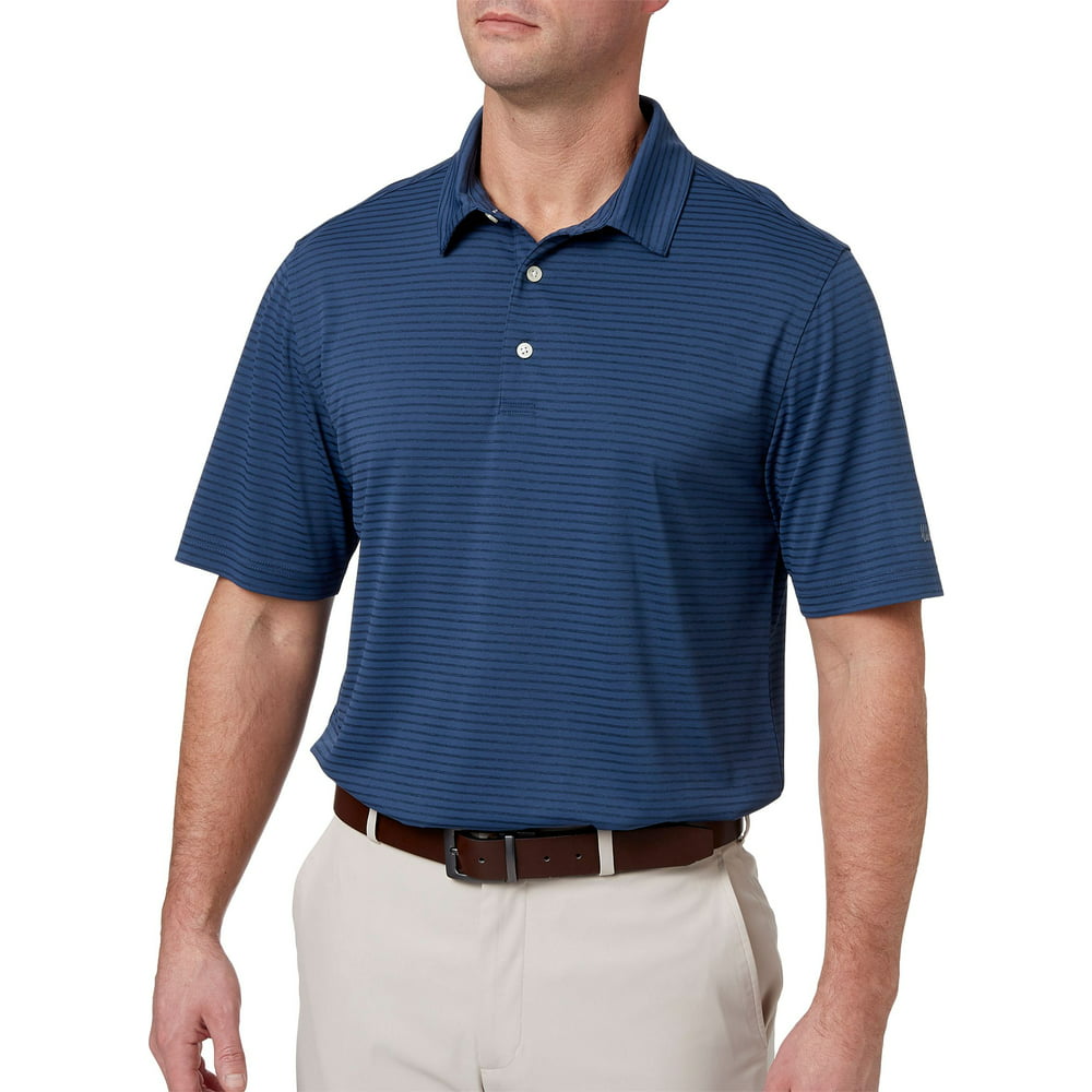 Walter Hagen Men's Essential Texture Stripe Golf Polo - Walmart.com ...