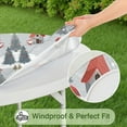 thumbnail image 5 of Gray Christmas Gnome Village Pattern Round Fitted Tablecloth with Elastic Edge,Dining Table Cover Waterproof,Outdoor Round Tablecloth for Camping,Dining,Indoor and Outdoor, 5 of 7