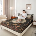 thumbnail image 4 of Manfei Adults Floral Butterflies 4pcs Bed Sheets,Bohemian Theme King Sheets,Galaxy Moon Super Cozy Sheet Set,Luxury Bedroom Decor, 4 of 7