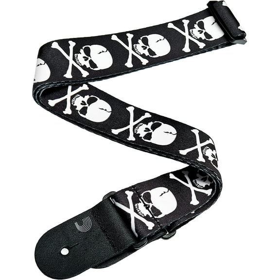 Planet Waves 50H01 Woven Cross Bone Skull Electric Guitar Strap