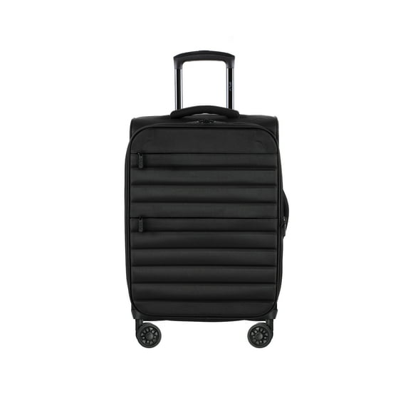 iFLY Fibertech Valise cabine souple 20 po avec roulettes pivotantes, valise de voyage légère, noir