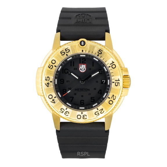 Luminox Navy Seal Foundation Rubber Strap Black Dial Quartz Diver's XS.3221.NSF 200M Men's Watch