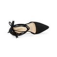 thumbnail image 4 of BLISSFUL STEP Women Pointed Toe Block Heels Lace Up Pumps Black 8, 4 of 8