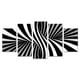 thumbnail image 1 of Cuadro decorativo Cuadros Abigail Abstracto espiral blanco y negro moderno minimalista Set de 5 piezas, 1 of 1