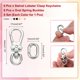 thumbnail image 2 of Uxcell 6 Pcs Clip de llavero de metal con broche de langosta giratorio, anillo de liberación rápida, ganchos de apertura doble desmontables, 2 of 6