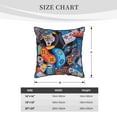 thumbnail image 4 of DouZhe Velvet Decorative Throw Pillow Covers Set of 2, Soft Square Cushion Cover with Invisible Zipper Vintage Video Game Controller Printing, 18"x18", 4 of 7