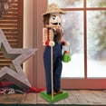 thumbnail image 3 of Gymnture christmas Traditional Wooden Nutcracker Hand Painted Christmas Decor Classic Nutcracker with Straw Hat, 3 of 11
