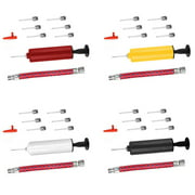 10pcs/set Ball Air Pump Set 6 Inches Inflator Kit Portable Plastic Football Inflating Supplies, Red