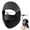 Black, variant on Silk UV Sun Protection Face Mask with Forehead Coverage, Lightweight Breathable Facial Cover for Outdoor Running Cycling, Adjustable Ear Loops