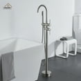 thumbnail image 3 of CASAINC 2-Handle Residentail Freestanding Bathtub Faucet with Hand Shower, Brushed Nickel, 3 of 9