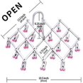 thumbnail image 2 of Acier Inoxydable Rouge(rouge, 18-pinces) Etendoir,schoirs Pliables Cintre,suspension Schage Rack,coupe-vent,18 Pinces Pour Sous-vtements Chaussettes, 2 of 5