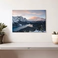 thumbnail image 2 of Elephant Stock Snowy Banff Wall Art - Horizontal Canvas Wall Art - Living Room Wall Decor - Wellness Canvas - White And Purple Decor - 12" x 8", 2 of 4