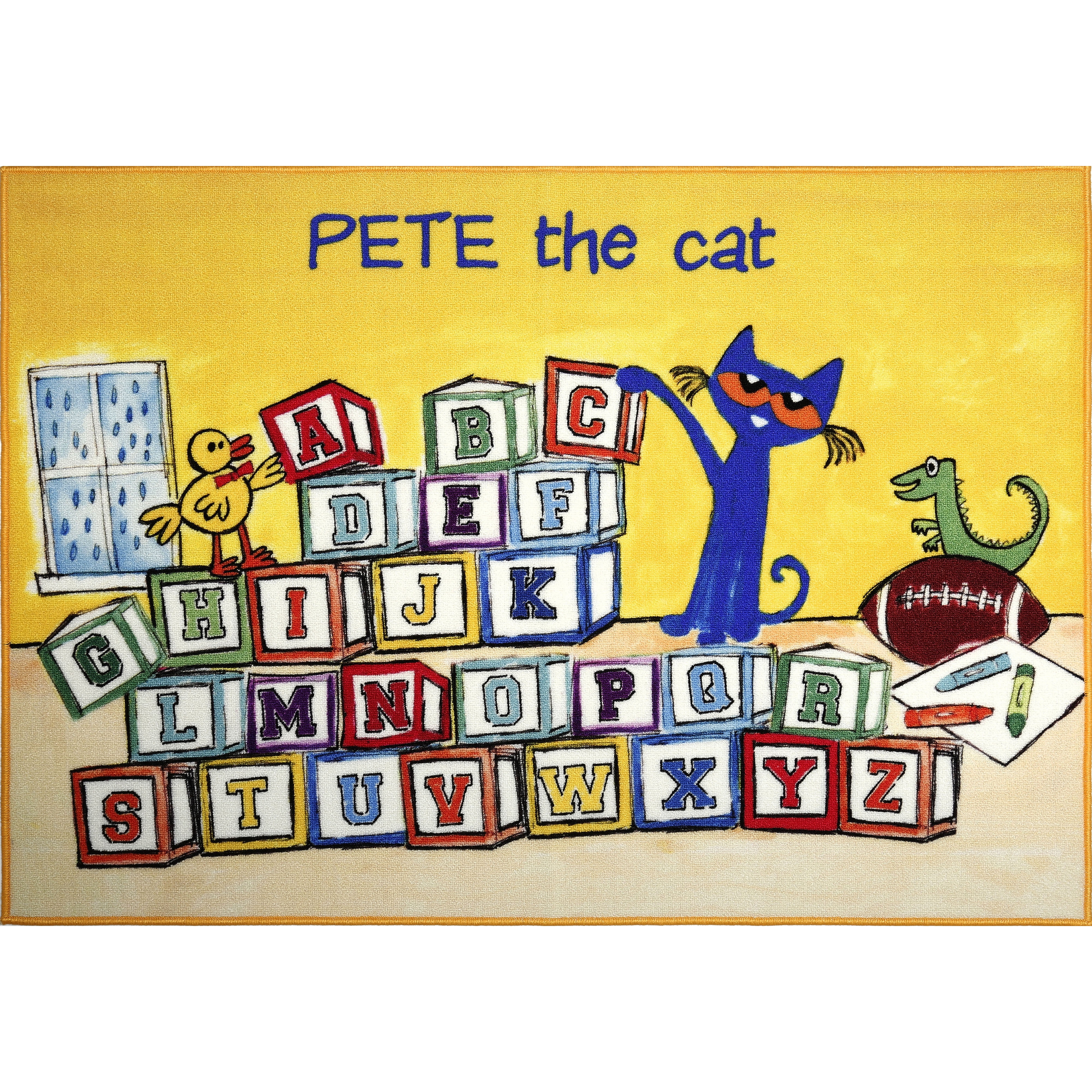 Pete The Cat Elementary Kids Area Rug - Walmart.com - Walmart.com