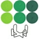 thumbnail image 2 of Manteles Individuales y Posavasos Redondos de Algodón Tejido | Juego de 6 Piezas Antideslizantes y Resistentes Al Calor con Soporte | Salvamanteles de 10 Cm para Proteger La Encimera de La Cocina y L, 2 of 6