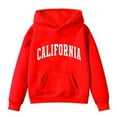 thumbnail image 3 of XIAONU Women's California Graphic Hoodie Oversized Letter Print Pullover Hoodie Comfortable Casual Hoodie with Pocket, 3 of 3
