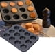 thumbnail image 5 of Molde para muffins de 12 tazas, antiadherente, redondo, para repostería, utensilios de cocina para el hogar (negro), 5 of 10